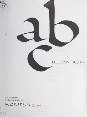 cover image of L'abc de l'antiqua